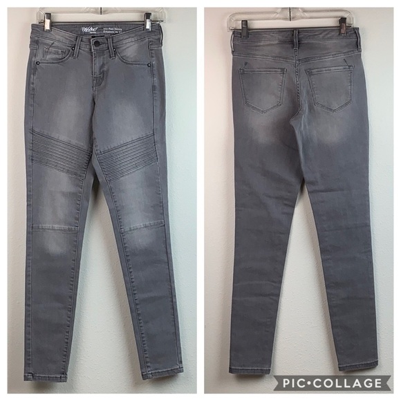 Mossimo NWOT moto biker stretch skinny pants 25 - Picture 3 of 8